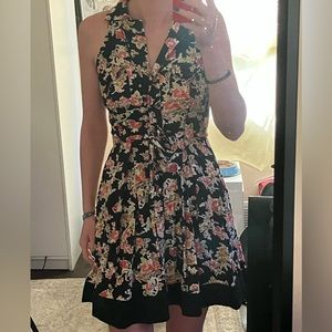 Collared Button Down Floral Dress